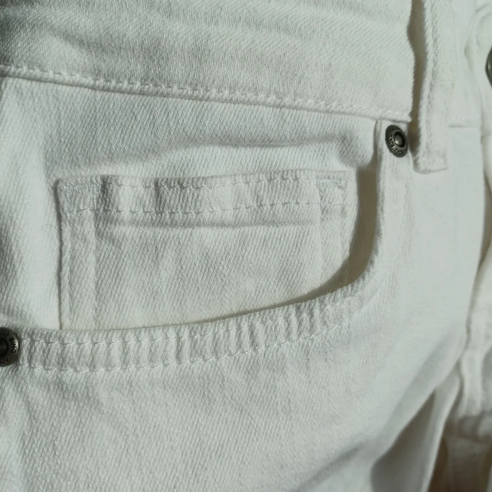 NWT Anine Bing Jeans Skinny White Knee Slit Frayed Low Rise Grunge Indie Sleeze - Picture 9 of 16